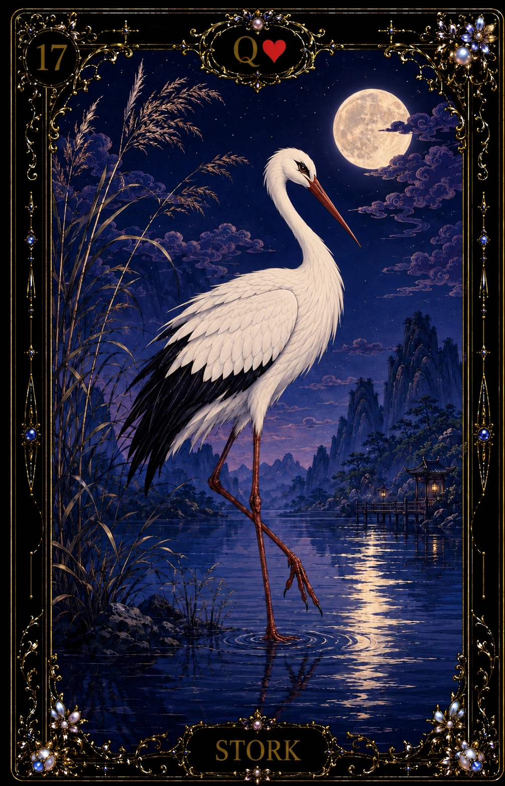 Card 17, STORK