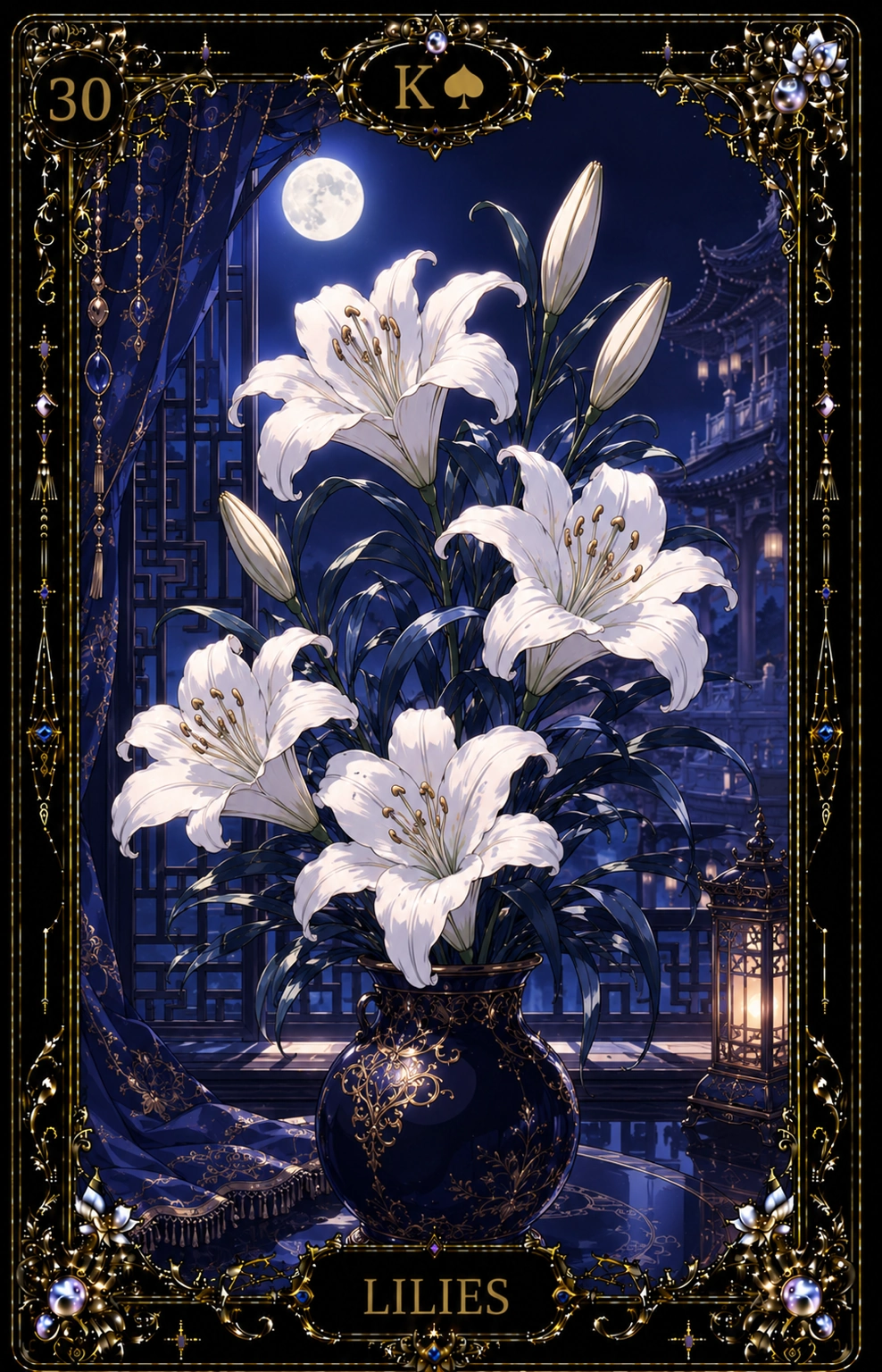Card 30, LILIES