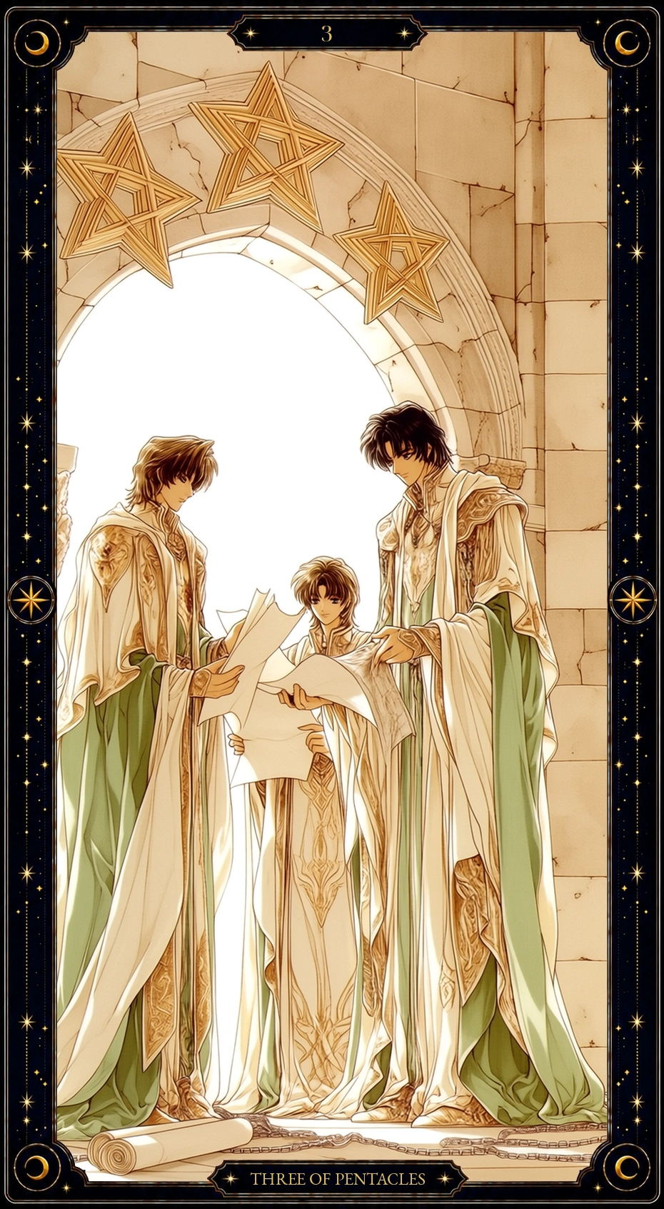 THREE OF PENTACLES