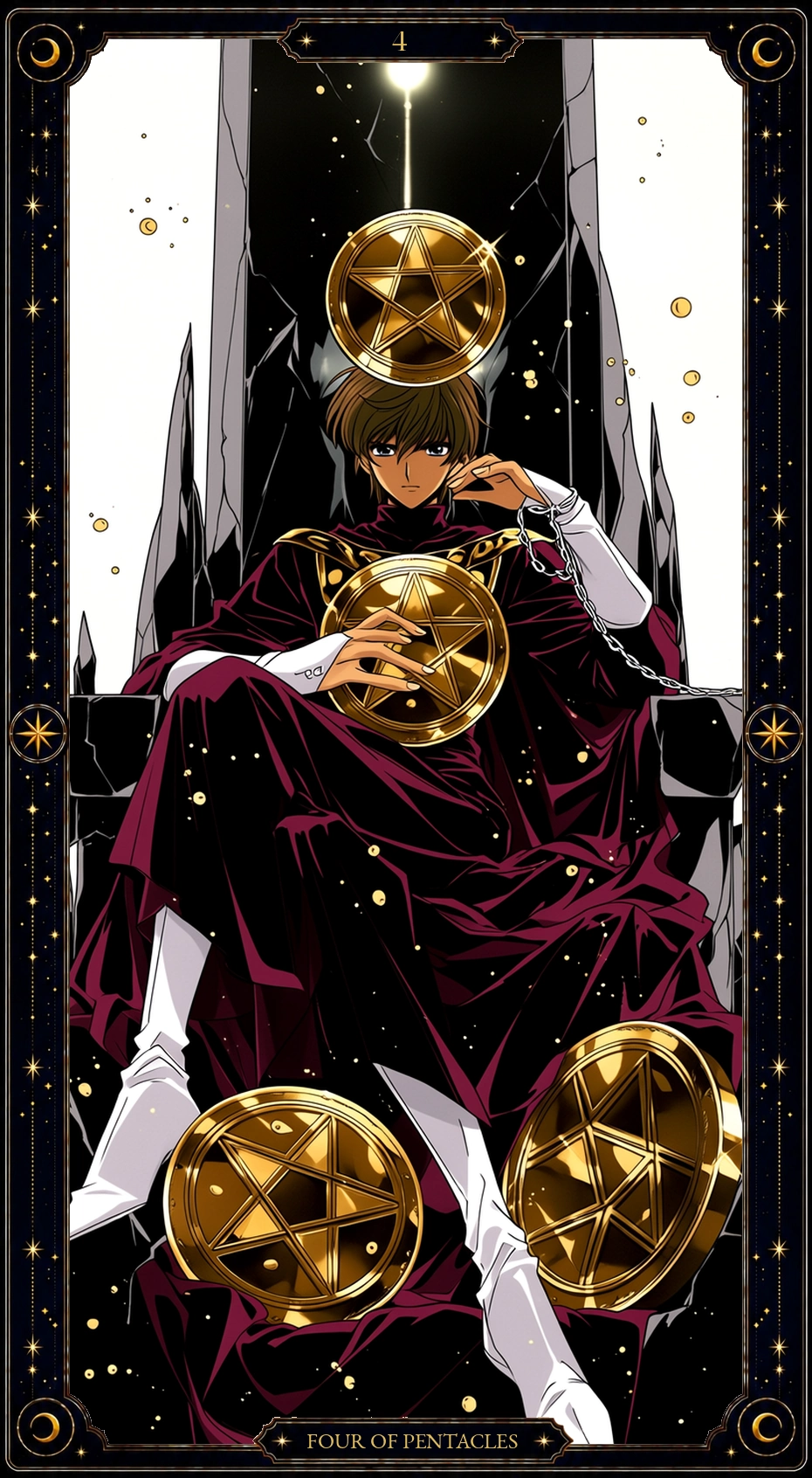 FOUR OF PENTACLES