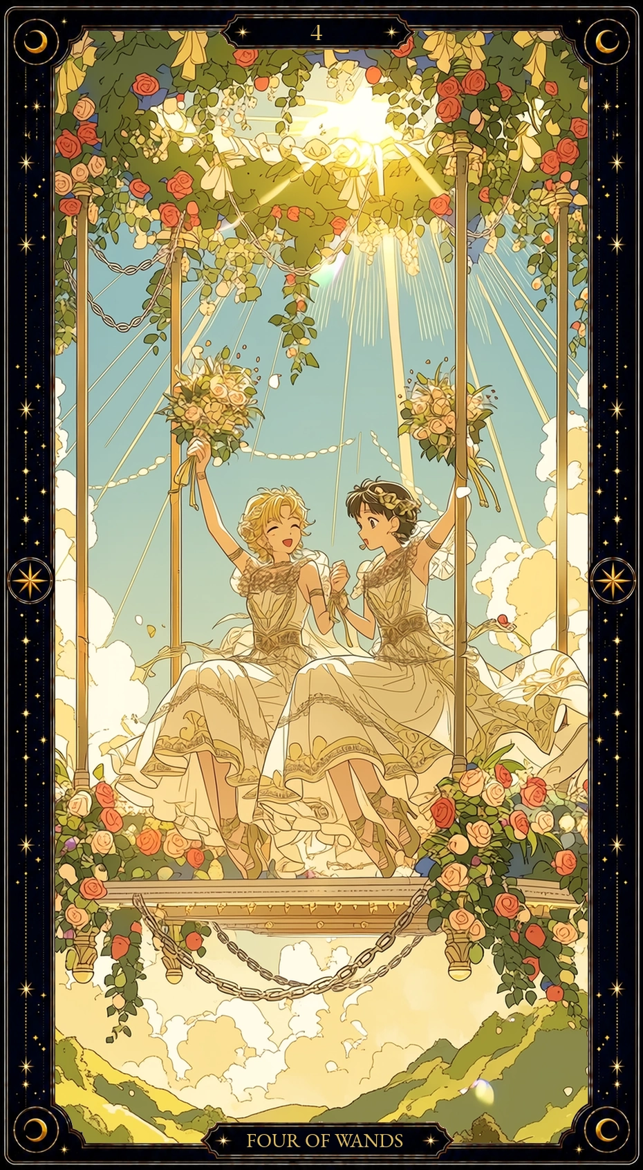 FOUR OF WANDS
