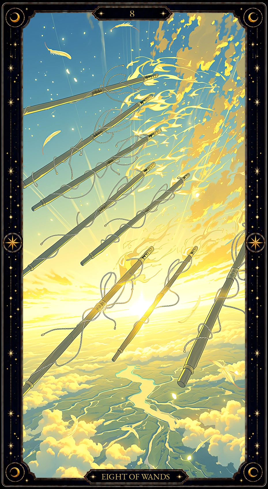 EIGHT OF WANDS